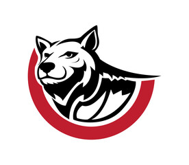 simple bear head vector logo design