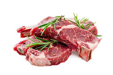Fresh cut of goat meat on a transparent background