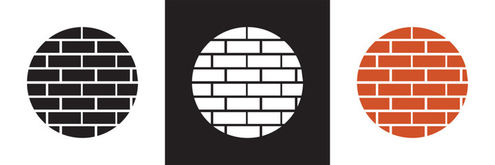 Bricks, wall simple icon. Vector illustration. isolated on white and black background. EPS 10