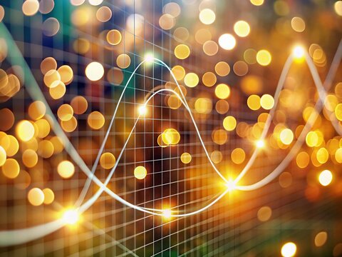 Tangent & Cotangent Functions Graph: Trigonometric Chart with Bokeh Effect