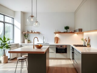 Fototapeta premium modern kitchen in house