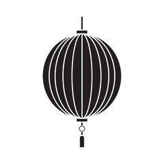 Obraz premium chinese lantern flat icon vector