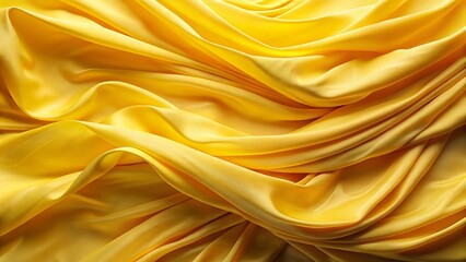 Obraz premium Airy Yellow Fabric Draped Background - Elegant & Flowing Textile Texture
