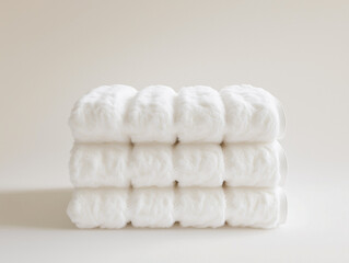 stack of white towels