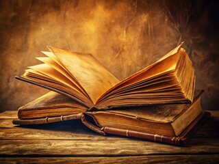 Antique Book PNG Mockup: Open Pages with Right-Side Copy Space for Text or Design Elements