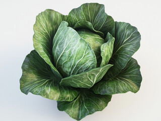 Obraz premium green cabbage isolated on white