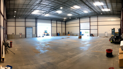 Warehouse renovation, construction works