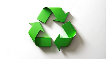 Obraz premium Eco-friendly graphics featuring green circular arrows and reduce, reuse, recycle symbols promote sustainable design.
