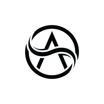 Initial letter SA AS logo design vector template