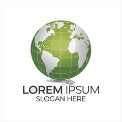 Global Earth Logo Design - Modern and Eco Friendly Vector Logo for Environmental, Travel, and International Businesses