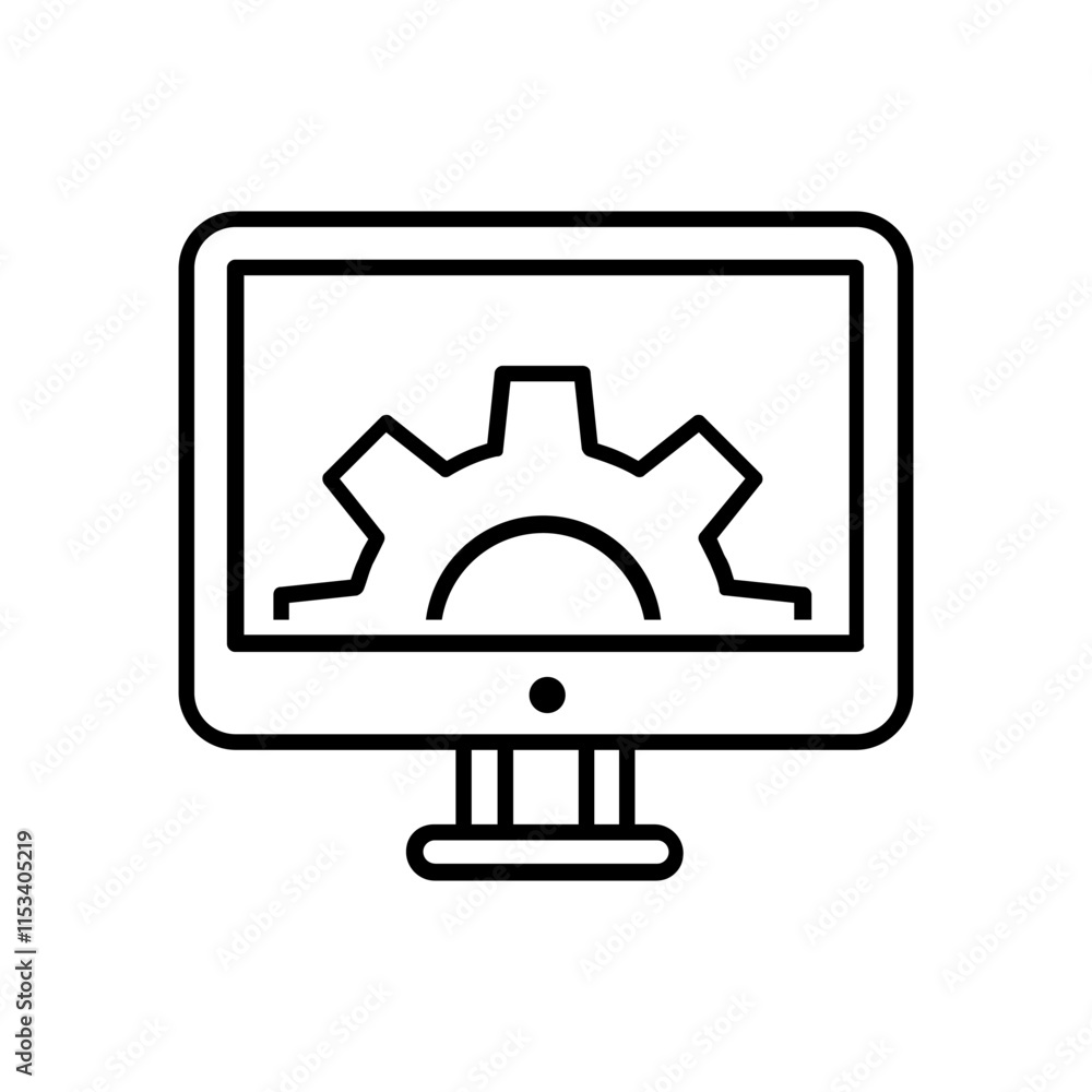 Poster loading icon vector. update system illustration sign. concept of upgrade application progress symbol