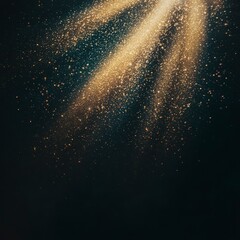 Obraz premium Golden Blue Bokeh Sparkle Dust Abstract Background