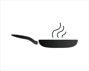 Frying pan icon. Cooking in a frying pan. Cooking icon vector ilustration
