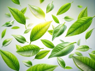 Elevate your designs with stunning, high-resolution images of green tea leaves.