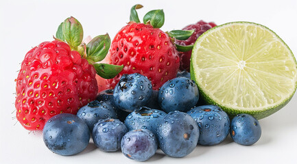blueberries and strawberries