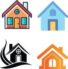set of house icons