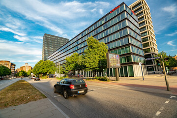 Scenic Summer View of Modern Architecture in Hamburg, Germany