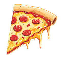 a slice of pizza with pepperoni and cheese