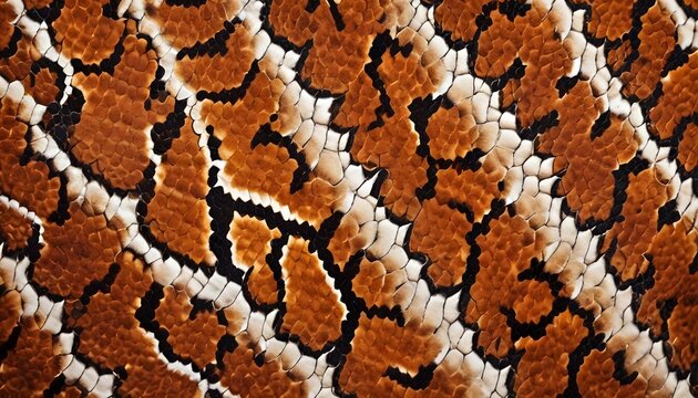 A closeup image of a snake or lizard skin pattern