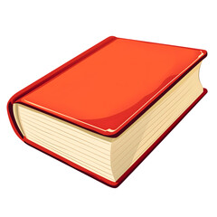 a red book with a red cover