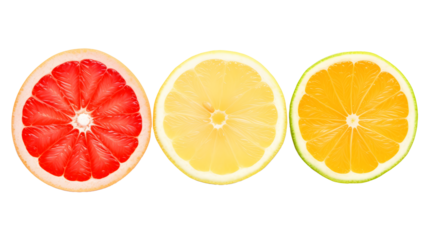 a group of citrus fruits