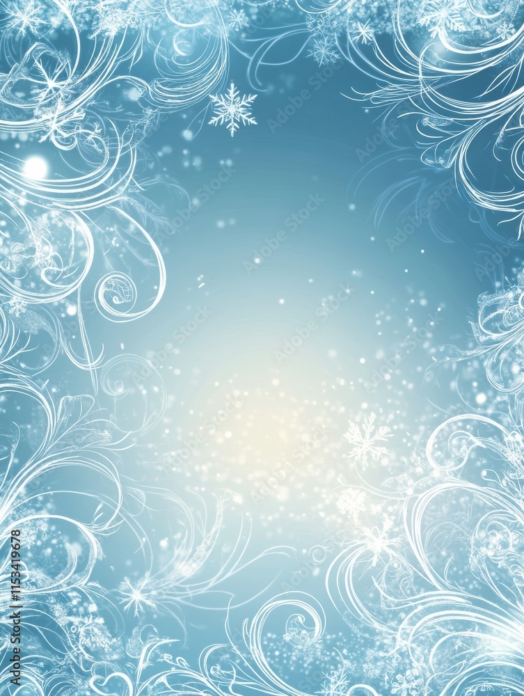 Aufkleber intricate winter frost patterns on glass create a mesmerizing display of icy artistry in the heart o