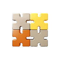 a puzzle pieces in a square