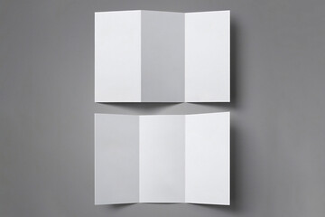 3단 접지 리플렛 브로슈어 디자인 목업 템플릿