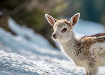 Cute Pastel Watercolor Cartoon Animal Sketch - Minimalist Soft Design