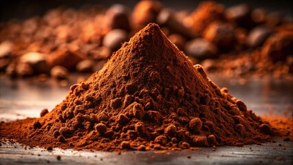 Dark Chocolate Cocoa Powder, Rich Brown Texture, Food Photography, Baking Ingredient