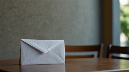 there is an envelope on the table
