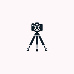 Camera with tripod vector design, tripod icon