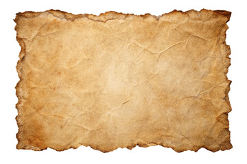 Old Burnt Torn Paper with Transparent Background