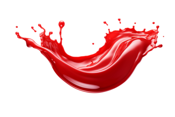 a red liquid splashing