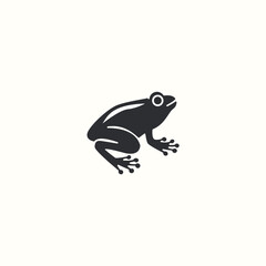 Abstract silhouette frog vector art