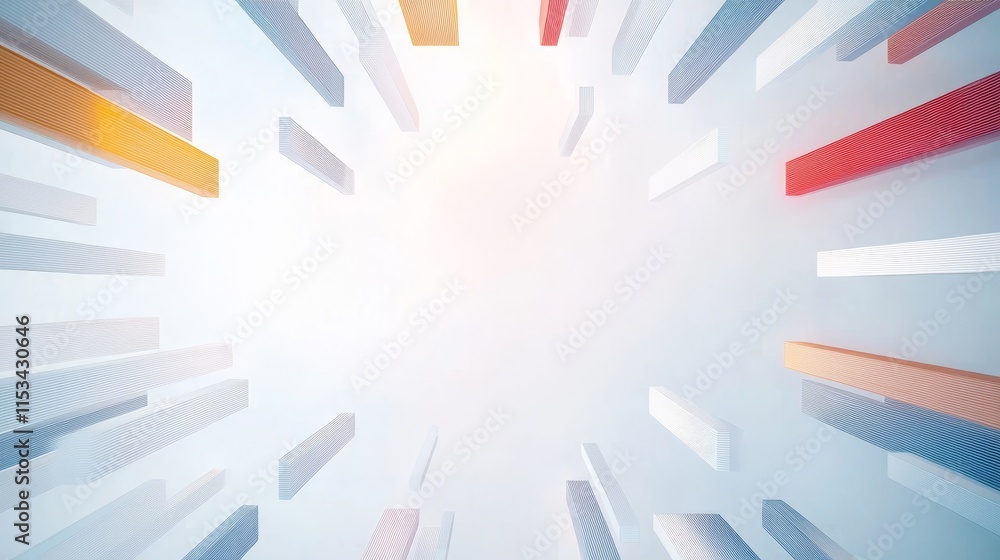 Aufkleber abstract vertical lines in pastel colors creating a sense of motion and depth against a bright and a