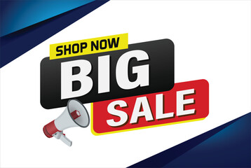 Big sale buy now poster banner graphic design icon logo sign symbol social media website coupon Banner design template for marketing. Special offer promotion retail

