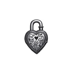 a close-up of a heart shaped lock