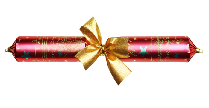 Shiny christmas cracker isolated on transparency photo png file