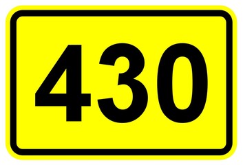 Illustration eines Schildes der Bundesstra&szlig;e B 430 in Deutschland
