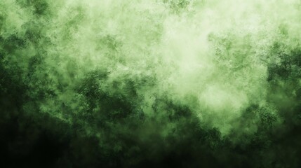 Obraz premium Evocative Green Abstract Digital Painting: Softly Swirling Hues, Mystical Atmosphere. AI Generated