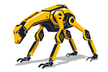 Fototapeta premium a yellow and black robot