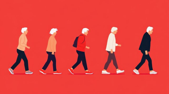 Senior walking and balance plan integrating fitness routines, outdoor activities, and standing exercises to reduce fall risks