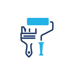 Paint roller colored icon vector design good for web or mobile app