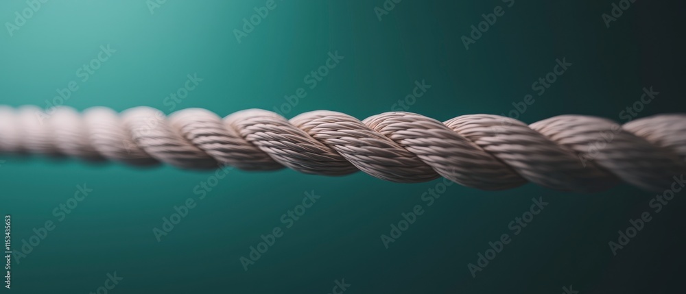 Poster intricate twisted rope close up beige cord nautical theme texture background 3d render