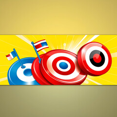 A red and white target