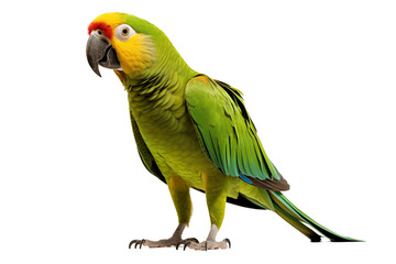 Vibrant Tropical Parrot Isolated on Transparent Background - Colorful Illustration with Precise Details for Design, Creative Projects, and Exotic Decorations - Perfect for Art, Advertising. Png cut.