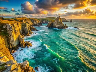Dramatic Breton Coastline: Rugged Cliffs & Turquoise Waters