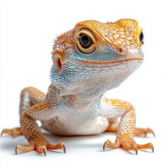 Obraz premium Stunning lizard illustration set against a white backdrop.