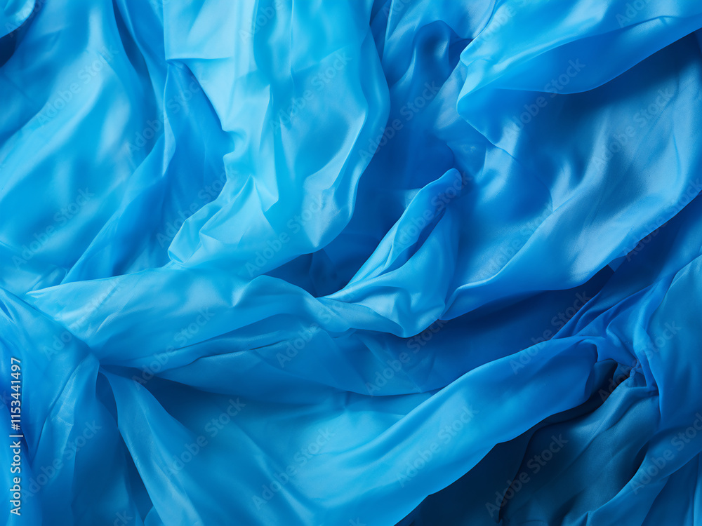 Poster abstract blue background formed by tracing scanned crumpled paper for a textured effect